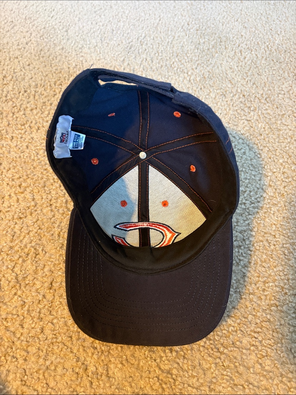 NFL Chicago Bears Navy and Orange Baseball Cap - Picture 2 of 3